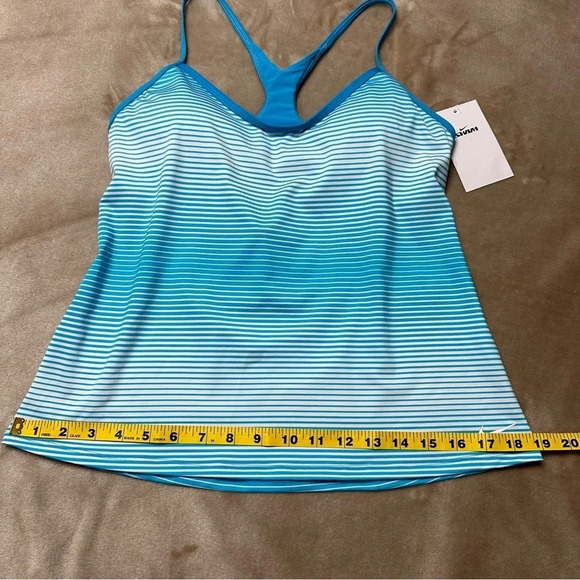 Nike Swim Racerback Blue & White Striped Tankini Top Size Medium - Picture 8 of 9